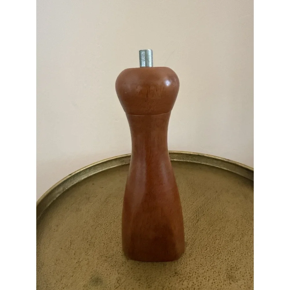 Mr. Dudley Wooden Pepper Mill 1970's Triangle 8